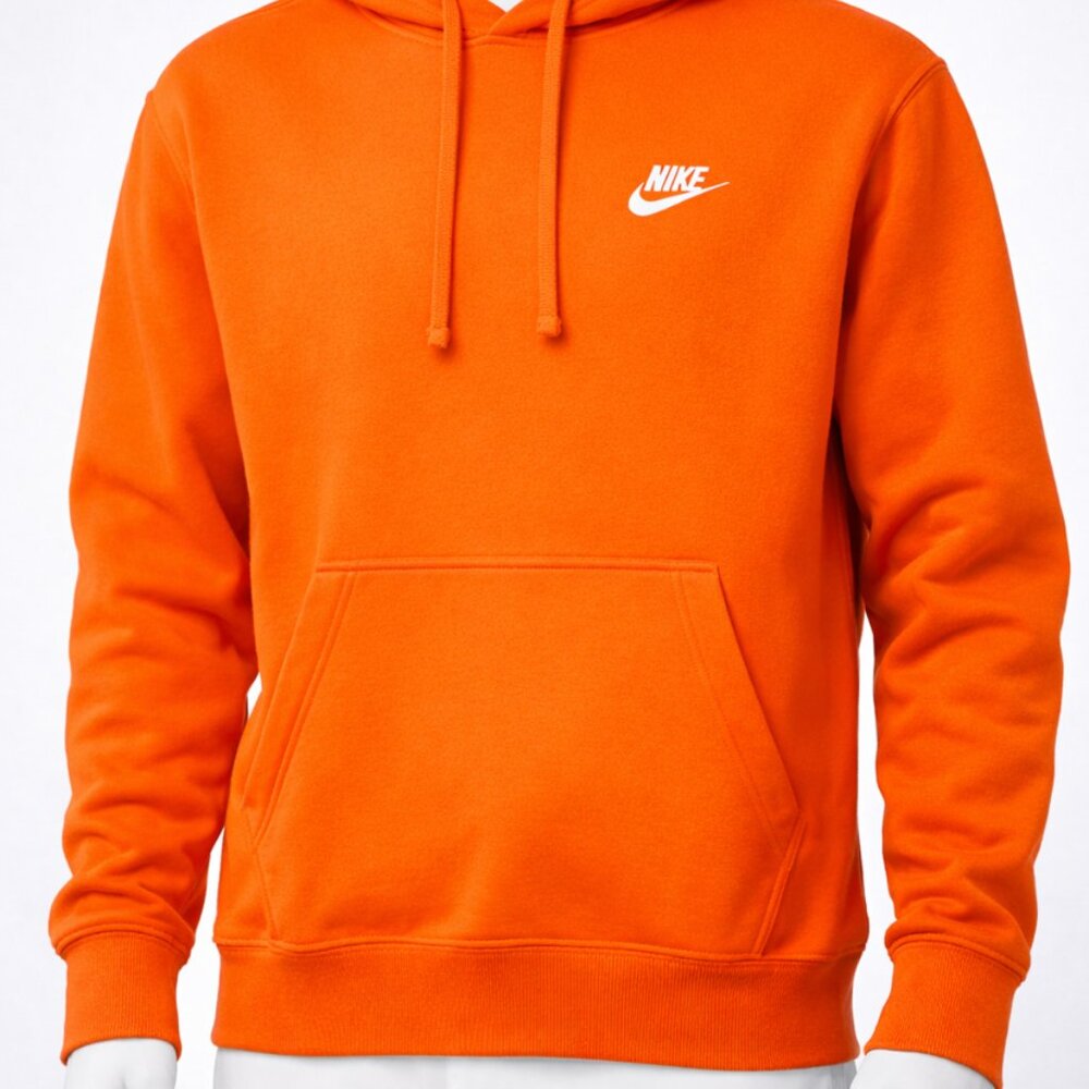 Men's Nike Orange Pullover Hoodie with Front pockets Size Medium